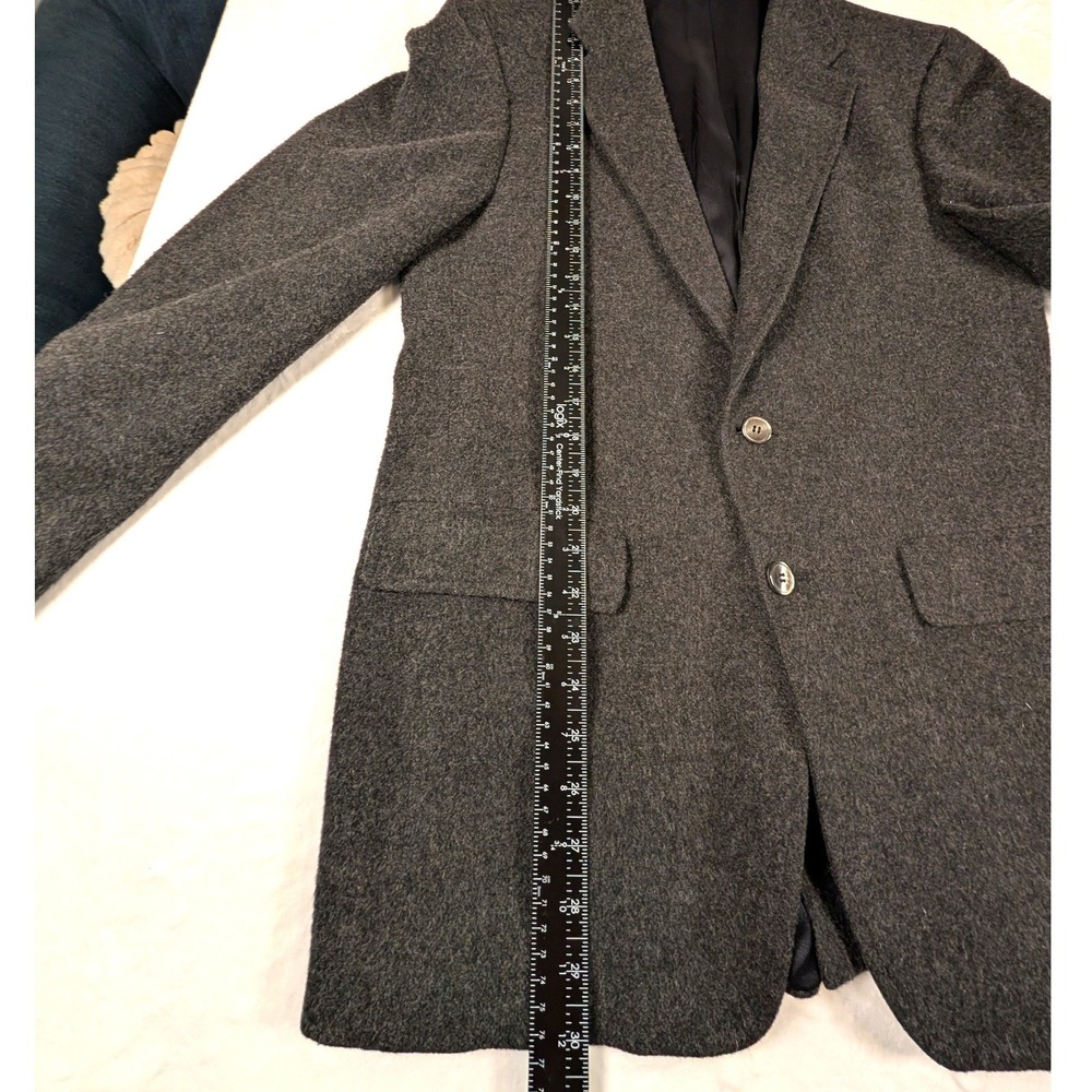 Vintage 100% Cashmere Hunter Haig Blazer Mens‎ Charcoal 2 Button Sport Coat 42R - Picture 6 of 13